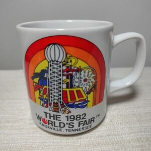 Vintage 1982 Knoxville World's Fair Mug Rainbow Souvenir Cup